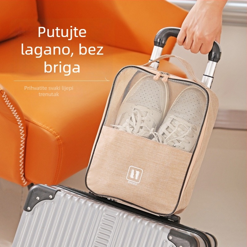 LXXB-B Putna torbica za cipele, kubnog oblika, kationička tkanina, višenamjenski organizator cipela, moderni minimalistički dizajn