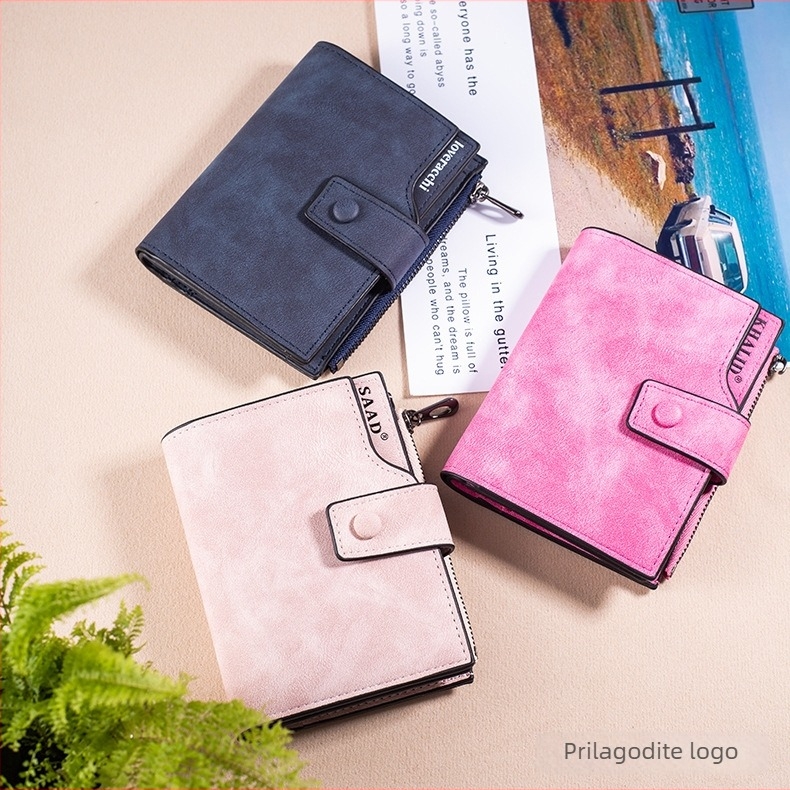 Ženski novčanik od PU kože, kratki zatvarač, velika kapaciteta, više džepova za kartice, gradski minimalistički stil