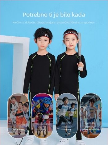 Mladi prilagodljivi dres s dugim rukavima, brzo suši materijal 93% poliester / 7% spandex, jedinstven jednobojni uzorak, duljina u području struka, unisex