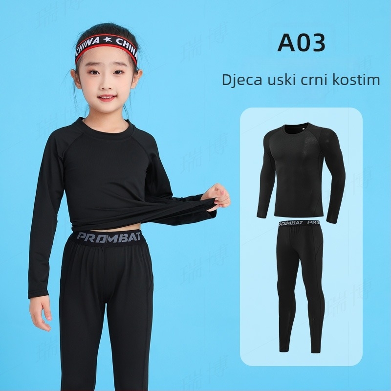 Mladi prilagodljivi dres s dugim rukavima, brzo suši materijal 93% poliester / 7% spandex, jedinstven jednobojni uzorak, duljina u području struka, unisex