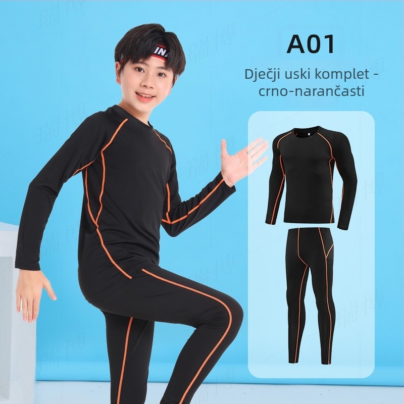 Mladi prilagodljivi dres s dugim rukavima, brzo suši materijal 93% poliester / 7% spandex, jedinstven jednobojni uzorak, duljina u području struka, unisex