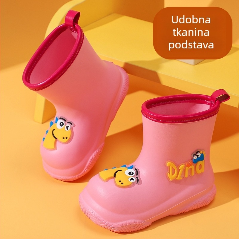 Dječje kišne čizme s crtićem, EVA gornji dio, unisex, niski trb, ploska potplata, vodootporne