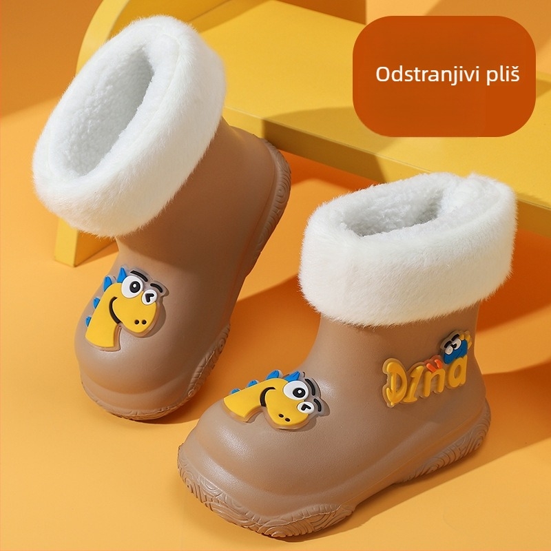 Dječje kišne čizme s crtićem, EVA gornji dio, unisex, niski trb, ploska potplata, vodootporne