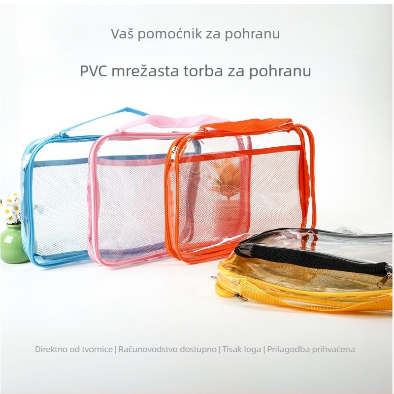 PVC kozmetička torbica sa zatvaračem, model JD927, oblik ručne torbe, višenamjenska