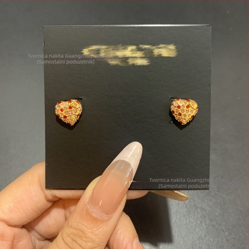 Naušnice od bakrene legure s logom C, emajl, oblik slova, Seiko tehnologija, porijeklo Guangzhou, proljeće 2025