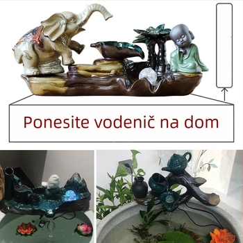 Keramički stolni ukras s vodopadom za akvarij — glazirana površina, obojena glazura, mogućnost prilagodbe, novi kineski stil