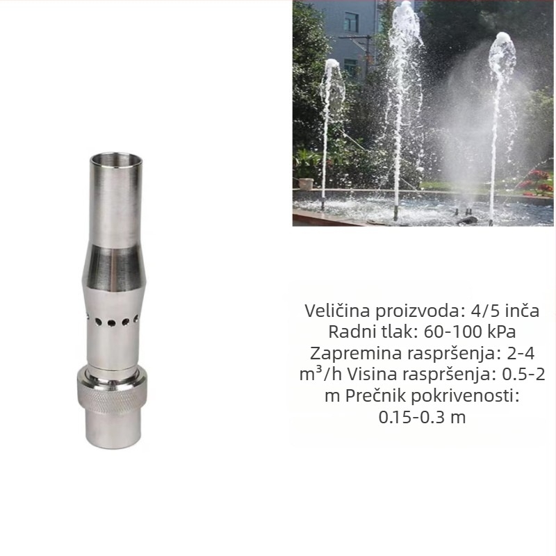 Bakrena mlaznica za navodnjavanje za vodne krajolike, bazene i fontane — Sea swallow