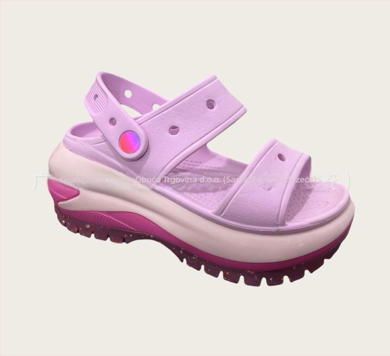 Ženske Baotou klompe s perforiranim gornjim dijelom od EVA, debela platforma, povećanje visine, proljeće 2025