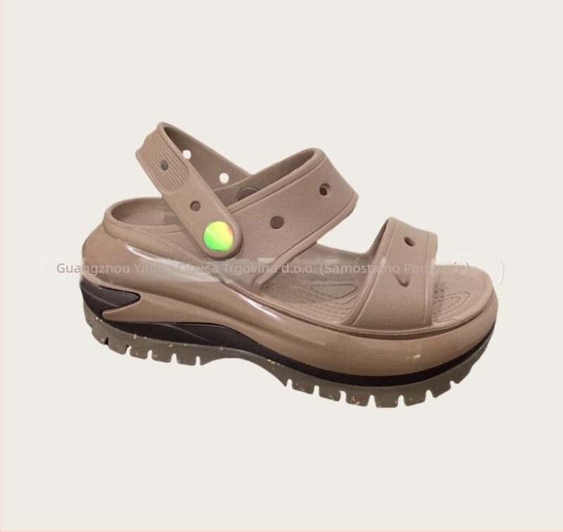 Ženske Baotou klompe s perforiranim gornjim dijelom od EVA, debela platforma, povećanje visine, proljeće 2025