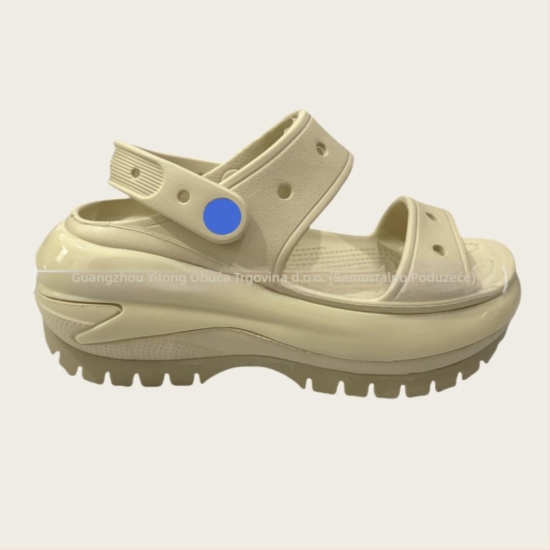 Ženske Baotou klompe s perforiranim gornjim dijelom od EVA, debela platforma, povećanje visine, proljeće 2025