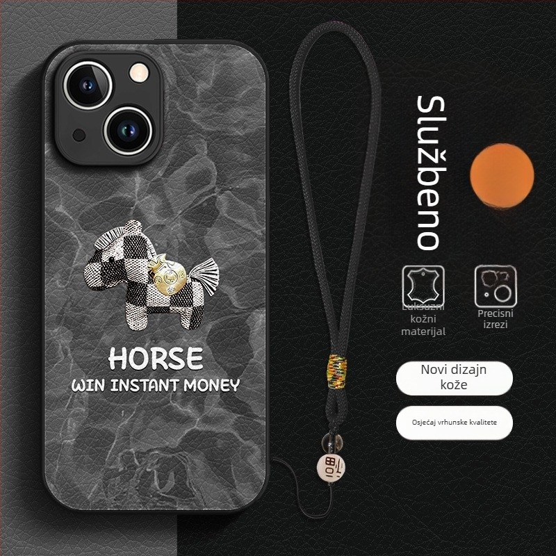 Zaštitna maska za telefon s kineskim stilom, TPU materijal, obojeni završetak, otpornost na pad, kompatibilan s iPhone 13 serijom i 14 Pro