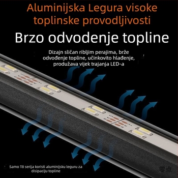 LED svjetlo za akvarij, vodootporno, s usisnom čašom, za vodene biljke i ukrasne akvarije