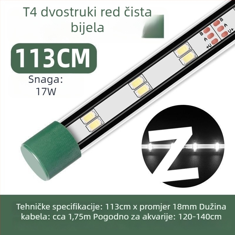 LED svjetlo za akvarij, vodootporno, s usisnom čašom, za vodene biljke i ukrasne akvarije