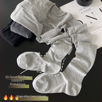 Ženske viskozne debele čarape s cijelim dijelom noge, za toplinu, jednobojni uzorak