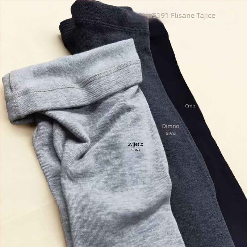 Ženske viskozne debele čarape s cijelim dijelom noge, za toplinu, jednobojni uzorak