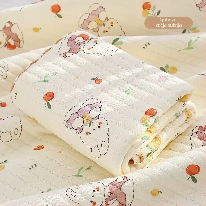 Beba pamuk zavoj za uvijanje – Crtani uzorak, 100% pamuk, za novorođenčad (0–12 mjeseci), pogodno za proljeće i jesen