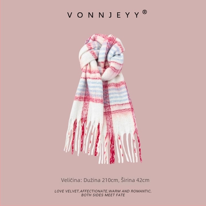 Šal s warp-knit pletenjem za zimu | podrijetlo Hangzhou | materijal: kemijska vlakna | brend: Vonnjeyy/Wanjin