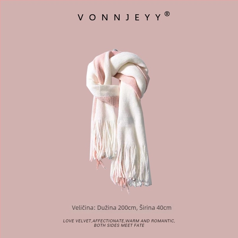 Šal s warp-knit pletenjem za zimu | podrijetlo Hangzhou | materijal: kemijska vlakna | brend: Vonnjeyy/Wanjin