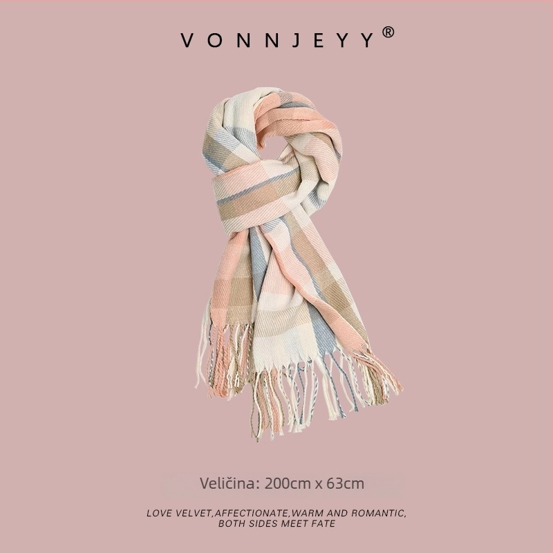 Šal s warp-knit pletenjem za zimu | podrijetlo Hangzhou | materijal: kemijska vlakna | brend: Vonnjeyy/Wanjin