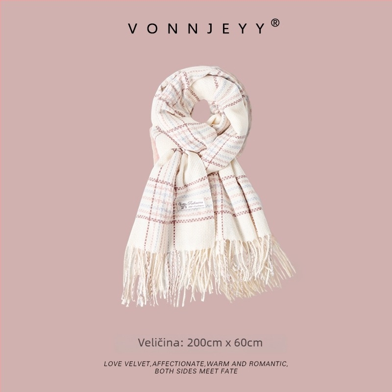 Šal s warp-knit pletenjem za zimu | podrijetlo Hangzhou | materijal: kemijska vlakna | brend: Vonnjeyy/Wanjin