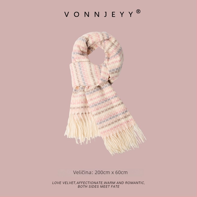 Šal s warp-knit pletenjem za zimu | podrijetlo Hangzhou | materijal: kemijska vlakna | brend: Vonnjeyy/Wanjin