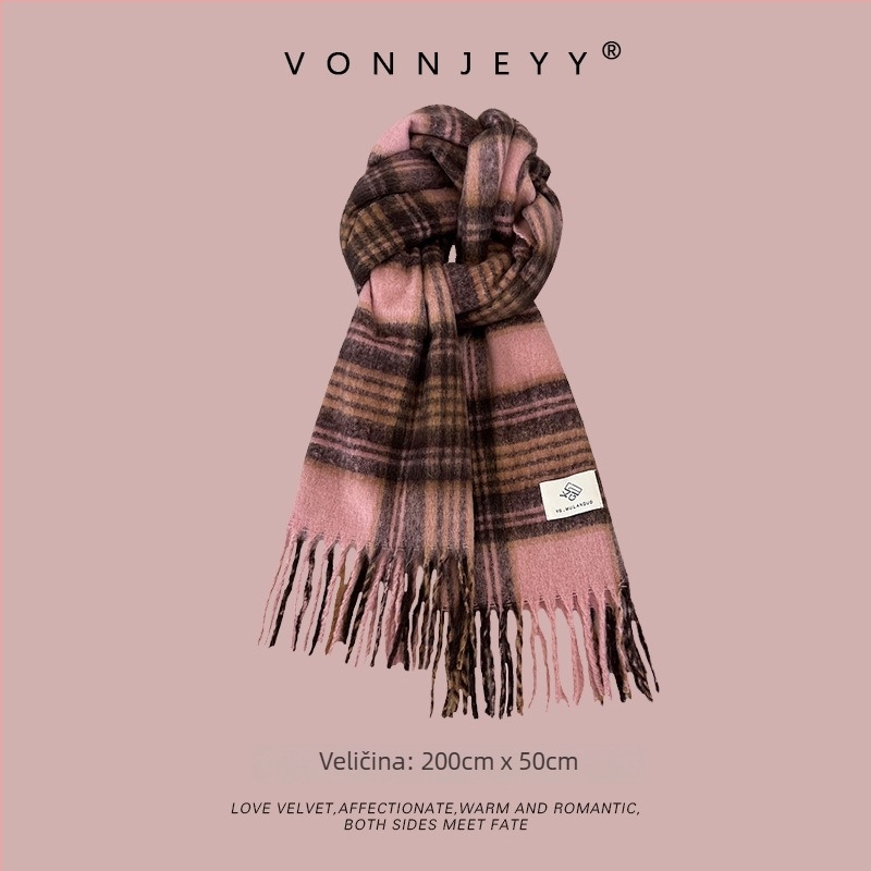 Šal s warp-knit pletenjem za zimu | podrijetlo Hangzhou | materijal: kemijska vlakna | brend: Vonnjeyy/Wanjin