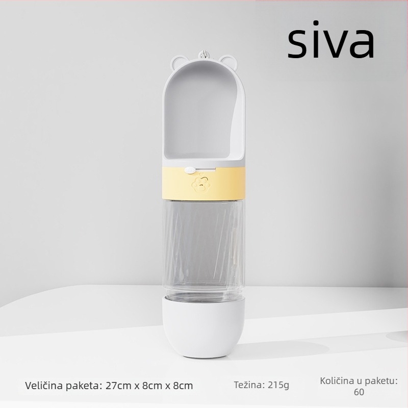 Posuda za hranjenje mačaka s integriranom vodom i hranom — Materijal: plast + nehrđajući čelik; Automatsko hranjenje; Marca: Dog Overlord; Pakiranje: 50; Za mačke