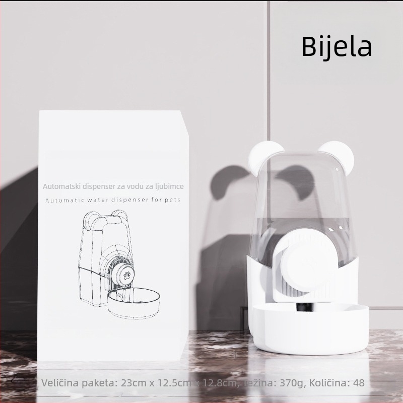 Posuda za hranjenje mačaka s integriranom vodom i hranom — Materijal: plast + nehrđajući čelik; Automatsko hranjenje; Marca: Dog Overlord; Pakiranje: 50; Za mačke