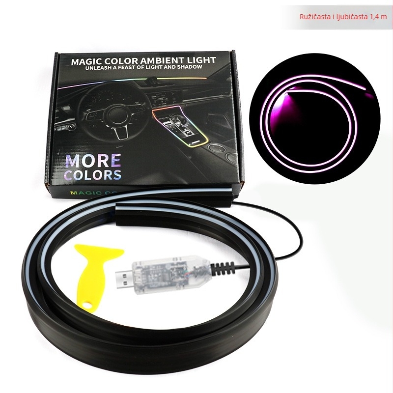 Ambijentalno LED svjetlo za prednje vjetrobransko staklo – akril, 13W, 5V, 0.8A