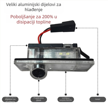 Serada VW projektor lampica za registracijsku pločicu — kompatibilno s vozilima Volkswagen