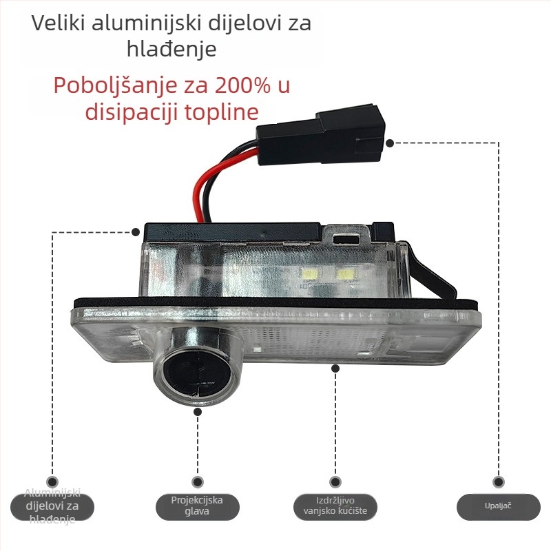 Serada VW projektor lampica za registracijsku pločicu — kompatibilno s vozilima Volkswagen