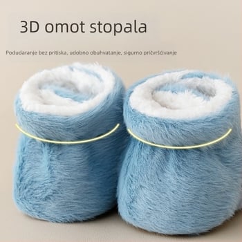 Dječje unutarnje tenisice s Velcro zatvaračem, gornji dio platna, debeli velur unutrašnjost, protuklizna potplat, uzrast 0–36 mjeseci