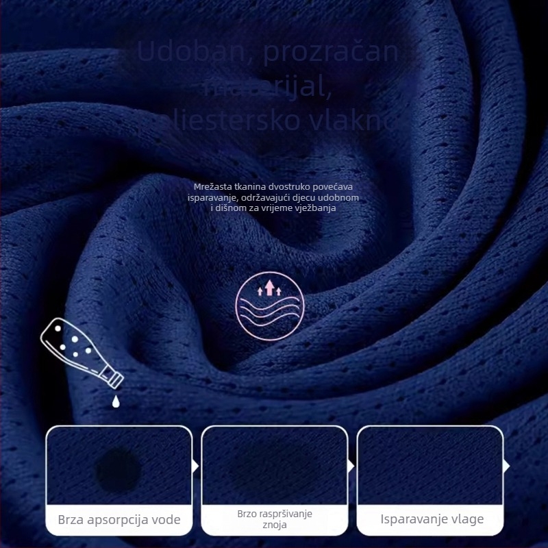 Dječji trening set za skakanje s užetom, kamuflažni uzorak, četiri sezone, dugi rukavi, okrugli izrez, brzo se suši