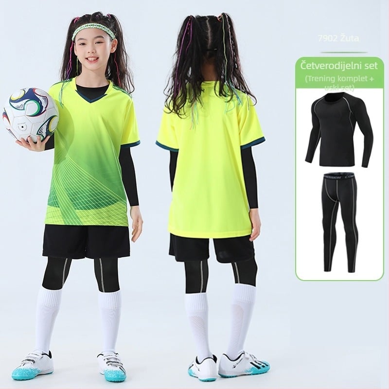 Dječji trening set za skakanje s užetom, kamuflažni uzorak, četiri sezone, dugi rukavi, okrugli izrez, brzo se suši