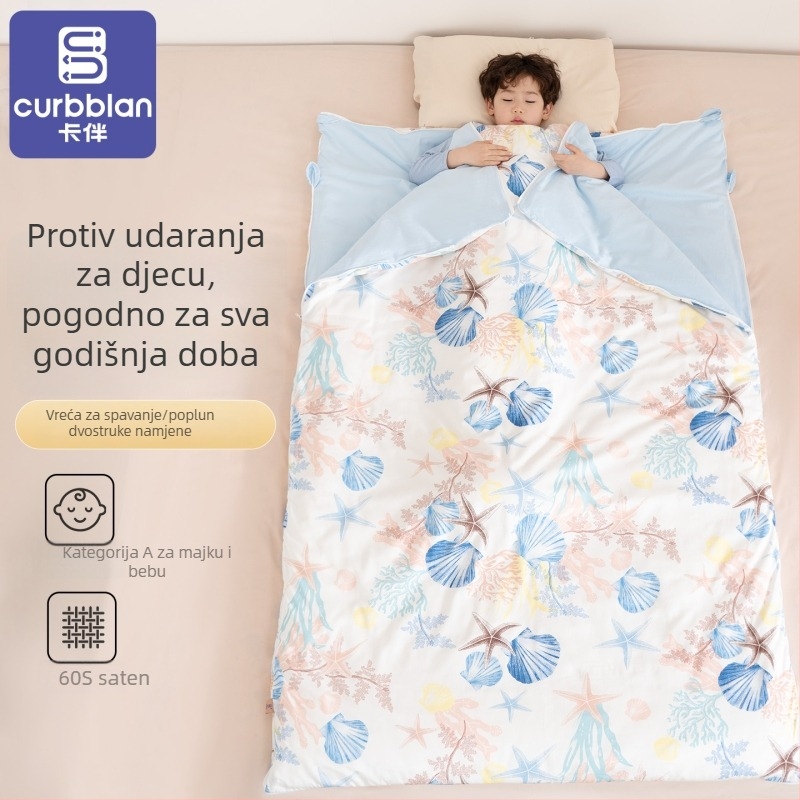 Dječji prekrivač za sve sezone, deblji za prevenciju prehlade, srednji–veliki, jesen-zima anti-kick prekrivač, 100% pamuk