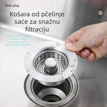 Nehrđajući čelik kuhinjska mrežica filtra i odvodni čep, univerzalni model, Pure Music