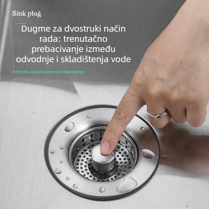 Nehrđajući čelik kuhinjska mrežica filtra i odvodni čep, univerzalni model, Pure Music