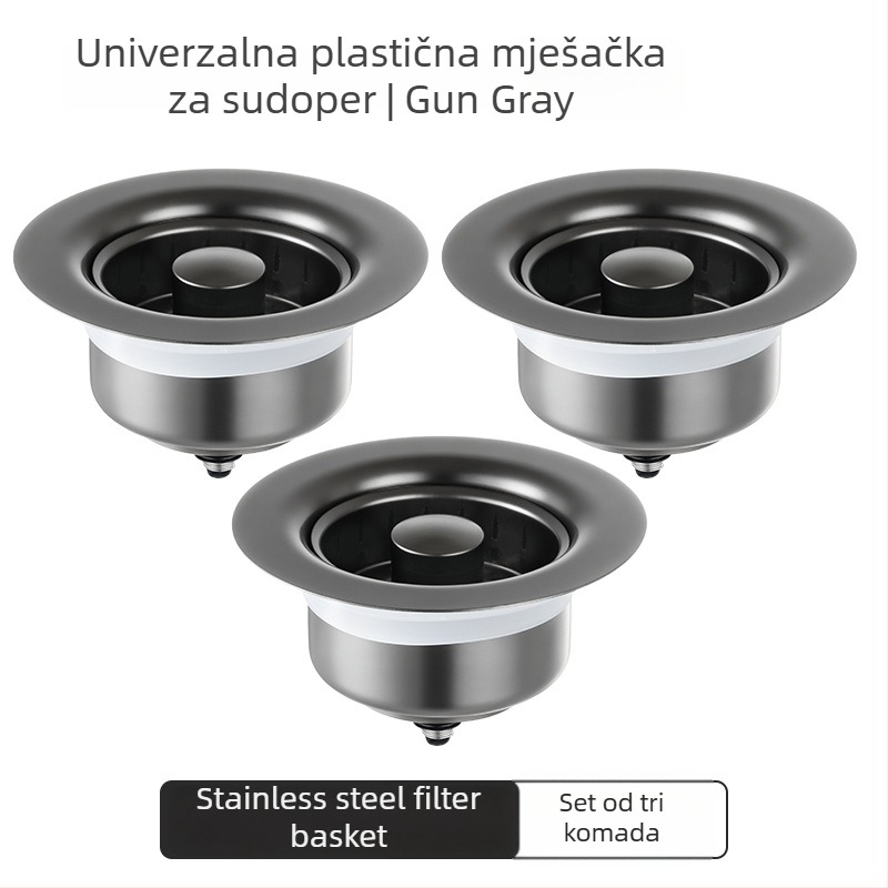 Nehrđajući čelik kuhinjska mrežica filtra i odvodni čep, univerzalni model, Pure Music