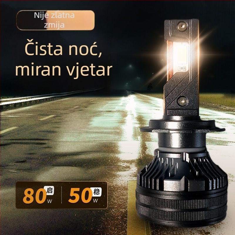 LED automobilske svjetlosne lampe za niski snop, kompatibilno s H1/4/7/11/9005/9012, 12V, 80–90W