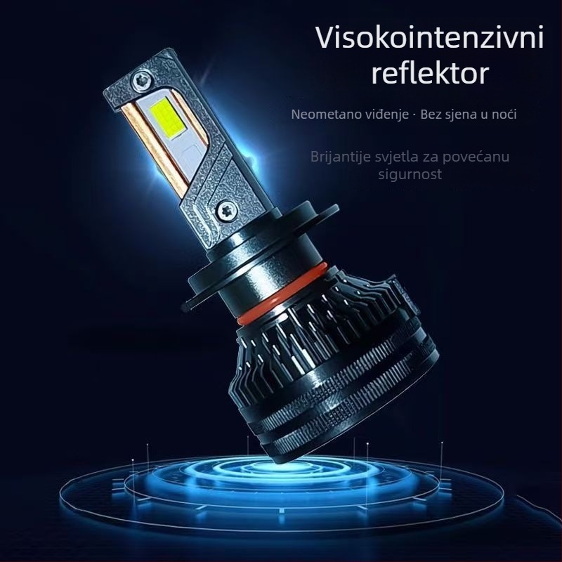 LED automobilske svjetlosne lampe za niski snop, kompatibilno s H1/4/7/11/9005/9012, 12V, 80–90W