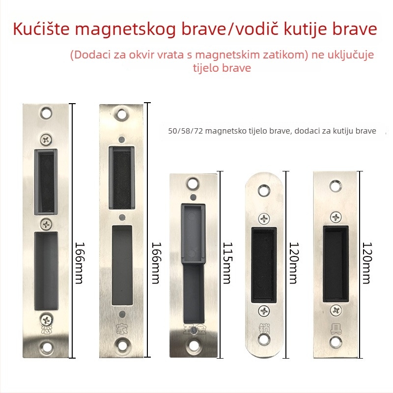 Vodič magnetskog tijela brave za okvir vrata, univerzalna kompatibilnost, 201 nehrđajući čelik, težina 50 g, model vodilnik magnetskog brava, stil lagani luksuz