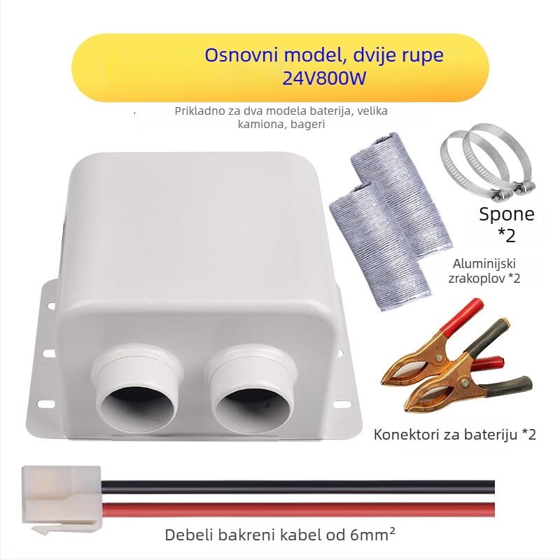 Bsq-928 grijač automobila, 12V/24V, odmrzivač, električno grijanje