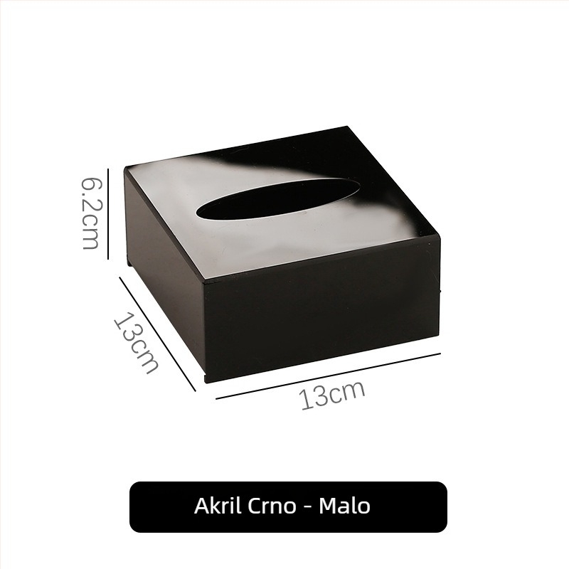 Akrilna udubljena kutija za papirnate maramice – model TJL-009, za hotele, KTV i restorane; materijal: akril; pogodna za uklonjive papirnate maramice; ispisano logo; prilagodljivo; moderni minimalistički stil; višestruka namjena