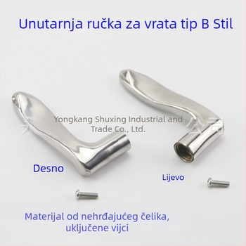 Unutarnja kvaka za vrata, nehrđajući čelik, moderni minimalistički stil, univerzalna prilagodba unutarnjim vratima