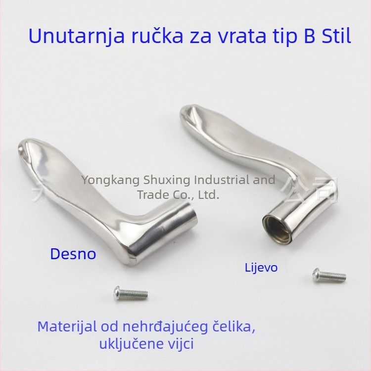 Unutarnja kvaka za vrata, nehrđajući čelik, moderni minimalistički stil, univerzalna prilagodba unutarnjim vratima