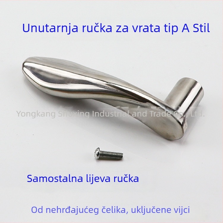 Unutarnja kvaka za vrata, nehrđajući čelik, moderni minimalistički stil, univerzalna prilagodba unutarnjim vratima
