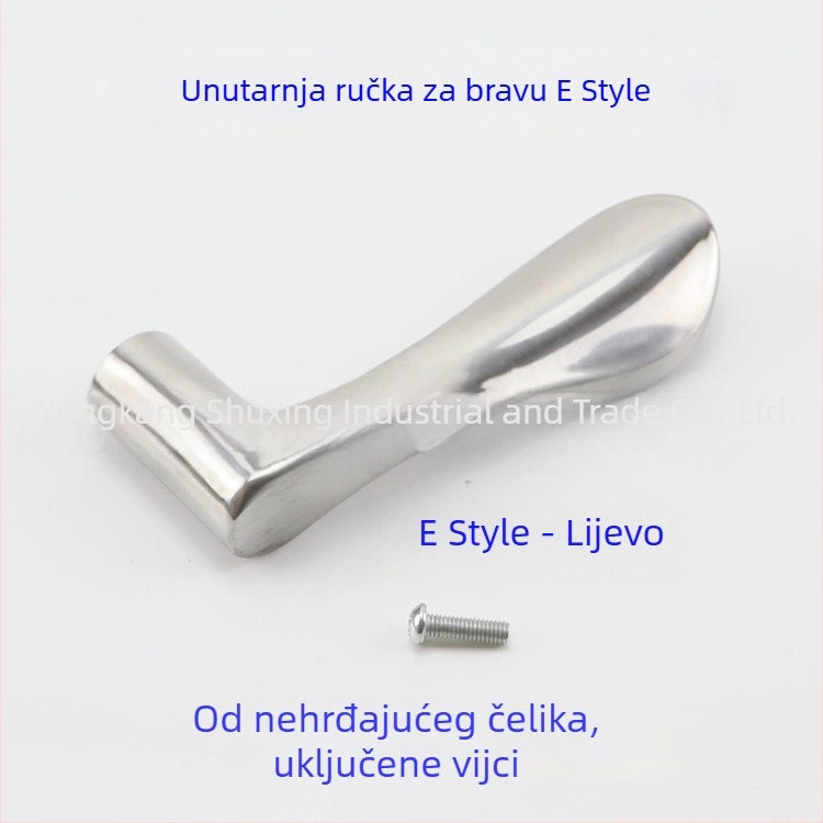 Unutarnja kvaka za vrata, nehrđajući čelik, moderni minimalistički stil, univerzalna prilagodba unutarnjim vratima