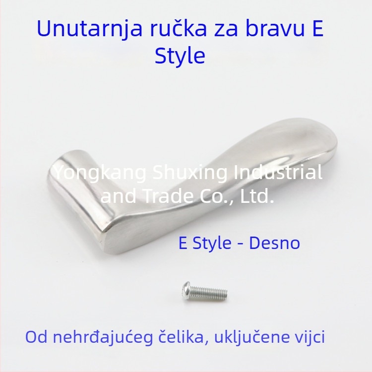 Unutarnja kvaka za vrata, nehrđajući čelik, moderni minimalistički stil, univerzalna prilagodba unutarnjim vratima
