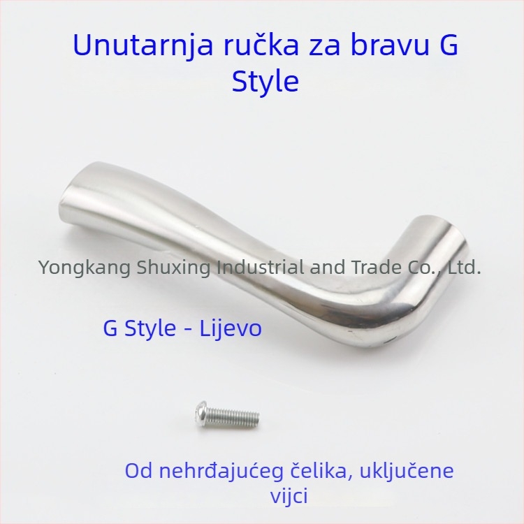 Unutarnja kvaka za vrata, nehrđajući čelik, moderni minimalistički stil, univerzalna prilagodba unutarnjim vratima