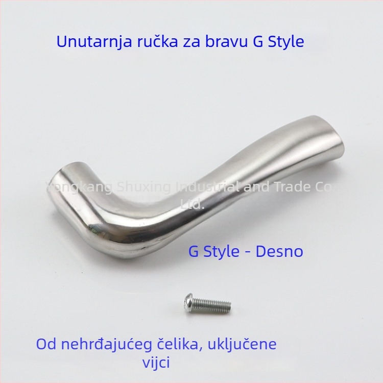 Unutarnja kvaka za vrata, nehrđajući čelik, moderni minimalistički stil, univerzalna prilagodba unutarnjim vratima
